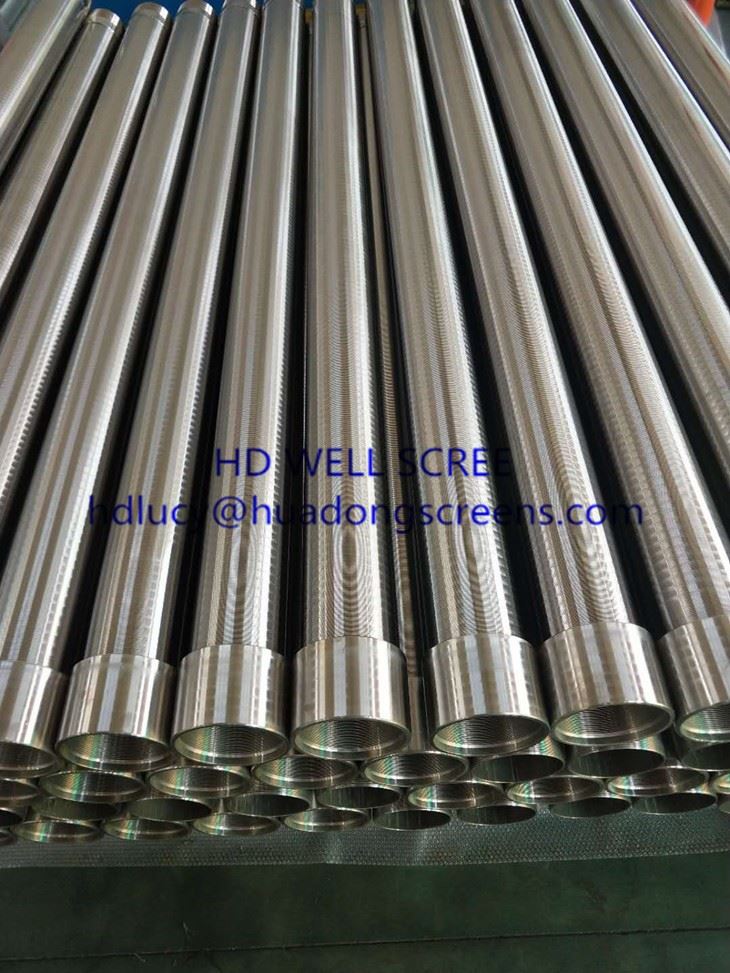 6‘’5/8 25bar Stainless Steel 304/316 Wedge Wire Continuous Slot Screen For Water Well