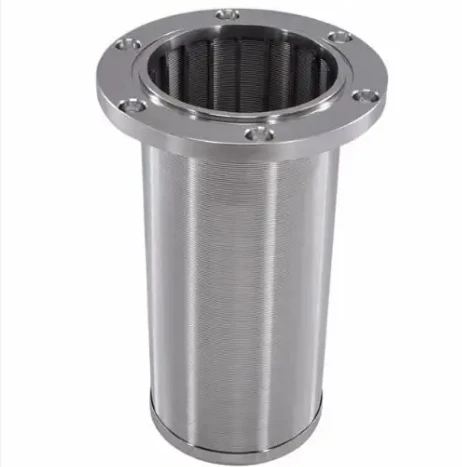 Custom Made Carbon Metal Stainless Steel Wrap Vee-wire Wedge Wire Wrapped Screen Filter Tube Pipe For Coal Mine Water Well