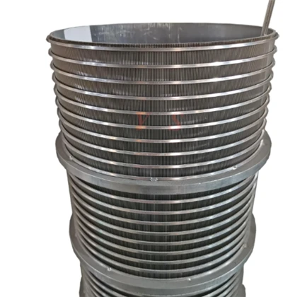 Stainless Steel 304 316 Micron Stainless Steel Wedge Wire Johnson Filter Mesh With Stiffeners Screen