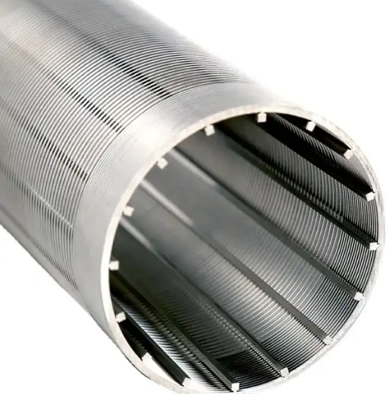 Stainless Steel 304 316 316L300micron Wedge Wire Johnson Slotted Screen V Shaped Water Well Screen Filter Pipe