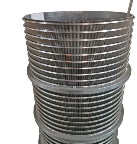 Stainless Steel 304 316 Micron Stainless Steel Wedge Wire Johnson Filter Mesh With Stiffeners Screen