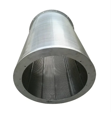 Stainless Steel Wedge Wire Filter Screen Basket Rotary Drum Filter For Koi Pond