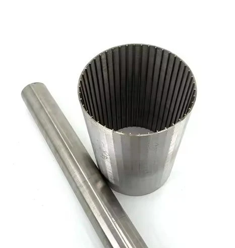 120 Micron Stainless Steel Wedge Wire Sieve Johnson Filter Mesh With Stiffeners Screen