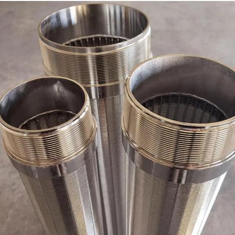 304 316L Johnson Wedge Wire Screen / Water Well Strainer Pipe Oil Filters For Pusher Centrifuge