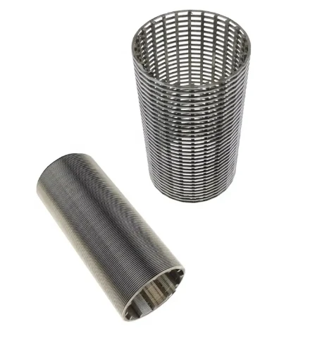 304l 316l Stainless Steel Wedge Wire Screen Round Rod With Unique Welding Wire Wound Screen Steel Filter Basket Silencer Pipe