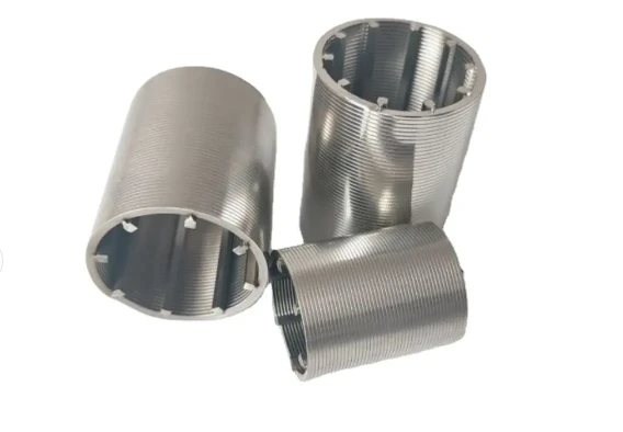 Cylinder Slotted Sieve Stainless Steel Screen Pipe Johnson Tube Wedge Wire Screen Slot Tube Well Screen Filter