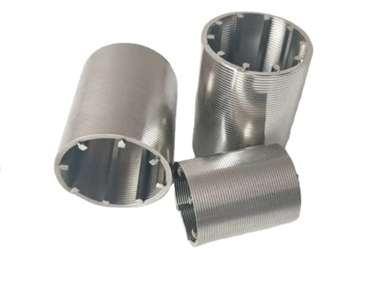 Factory 25 Micron Cylinder Slotted Sieve Stainless Steel Screen Pipe Johnson Tube Wedge Wire Screen Slot Tube Well Screen Filter