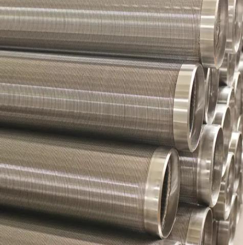 Round Metal Stainless Steel 316l Wedge Wire Well Screen Pipe For Borehole Drilling