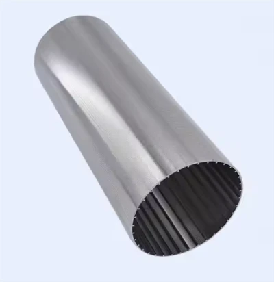 Carbon Metal Stainless Steel Wrap Vee-wire Wedge Wire Wrapped Screen Filter Tube Pipe For Coal Mine Water Well