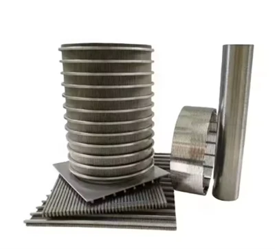 Customized Stainless Steel Wedge Wire Mesh Filter Pipe Wedge V Wire Wrapped Screen Mesh Pipe Filter Cylinder