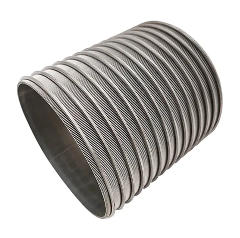 Wedge Wire Wrapped Continuous Slot Screen Johnson Screen Tube Filter Slotted Johnson Screen Cylinder
